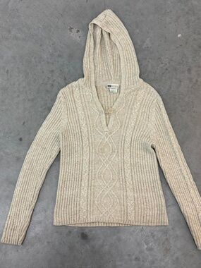 Faded Glory Cream Hoodie Sweater